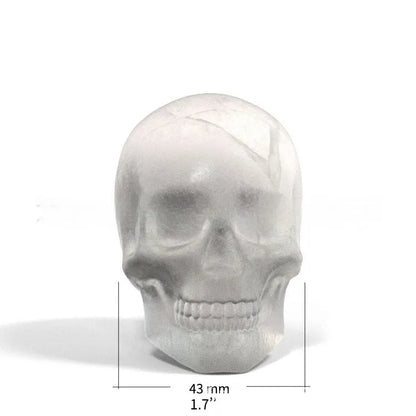 3D Halloween skull ice cube tray made of blue food-grade silicone.