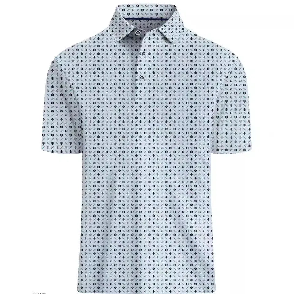 Men's 3D printed short sleeve T-shirt in Japanese retro style with zipper decoration on front.