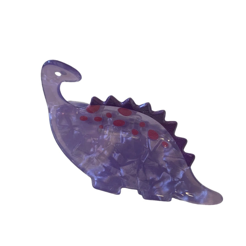 Dinosaur Acrylic Jaw Clip Hairpin for Women - Manual Craft Hair Grip with Natural Style Cute Small Dinosaur Designs in Blue, Brown, Green, Pink or Purple Colour Options