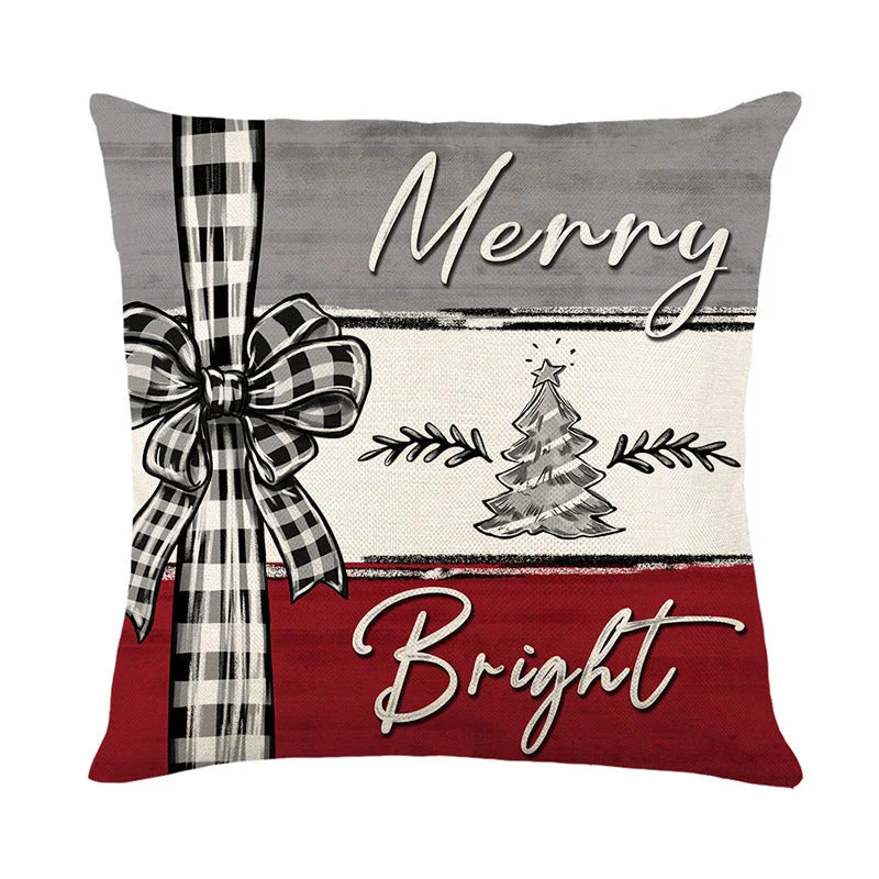 Festive Christmas cushion cover with vibrant colors and a cozy, comfortable design