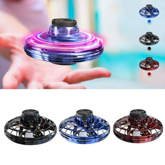 Interactive Gyro Fidget Spinner with RGB Lights - Compact, Durable Toy for Stress Relief and Fun