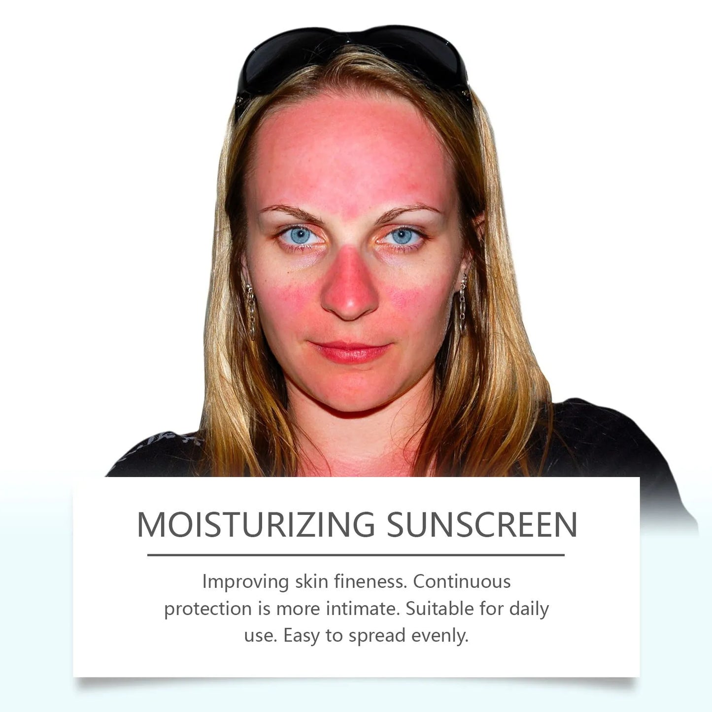 50g tube of snow grass sunscreen with centella extract and hyaluronic acid