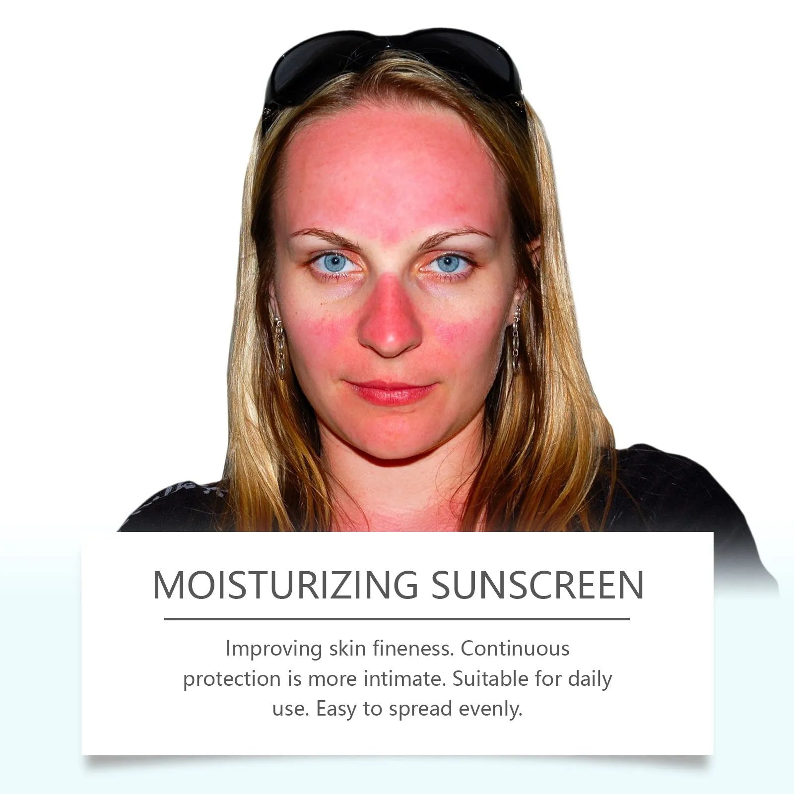 50g tube of snow grass sunscreen with centella extract and hyaluronic acid