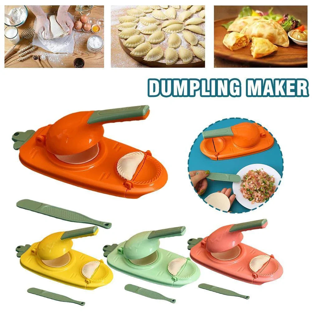 Premium 2-in-1 Dumpling Maker with Ergonomic Handle and Versatile Design for Effortless Dough Pressing and Skin Forming
