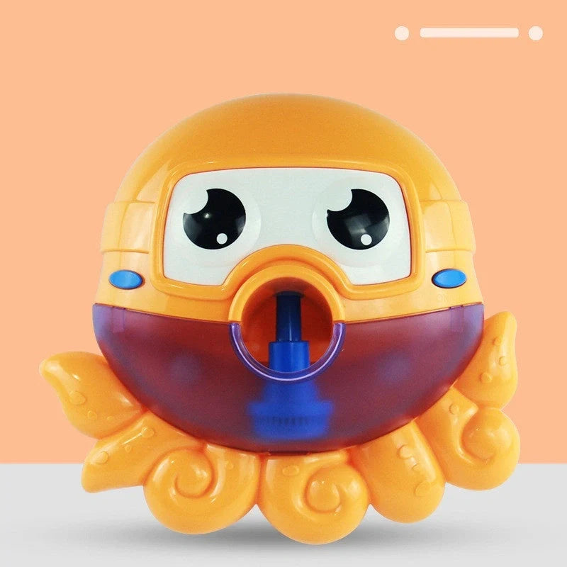 Baby Bath Toys Bubble Music Machine in various colors, producing bubbles with music for fun bath times