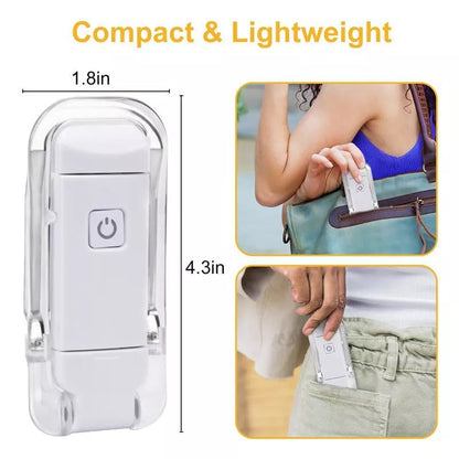 Adjustable LED USB rechargeable book light with flexible holder for nighttime reading