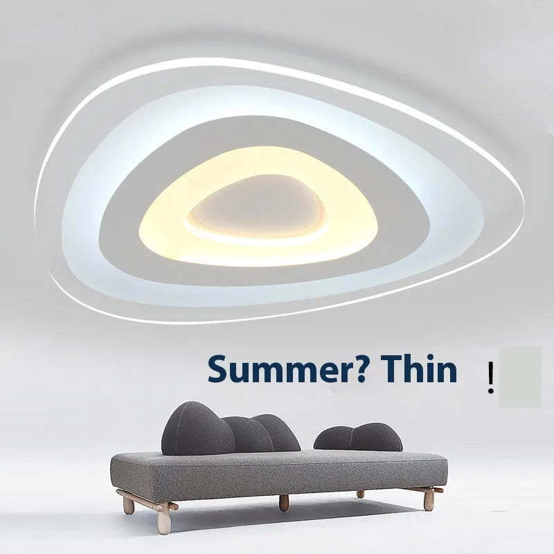 Modern triangle LED ceiling lamp for bedroom and dining room, 20cm to 78cm, 15W to 56W, 220V