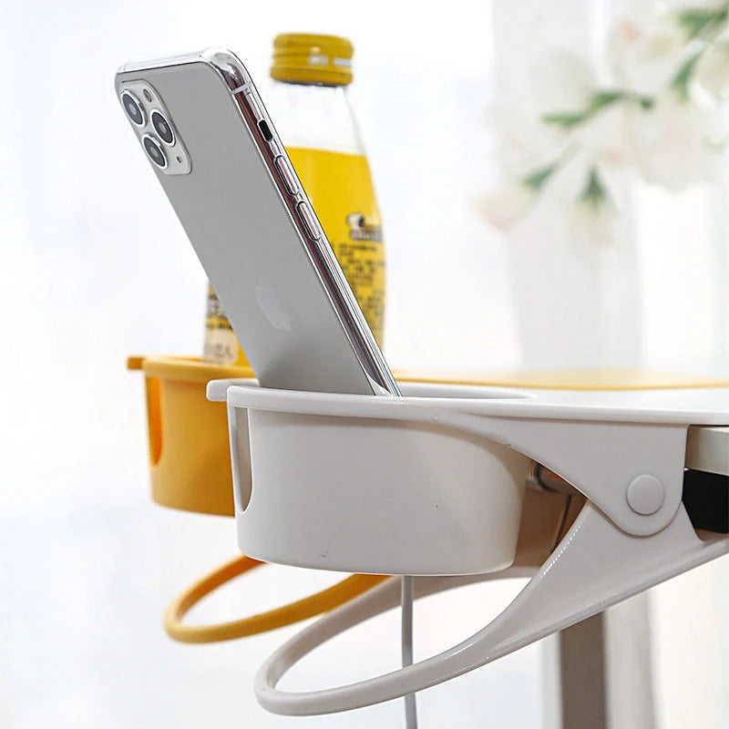 Large plastic desk organizer with cup holder and phone slot, available in multiple colors