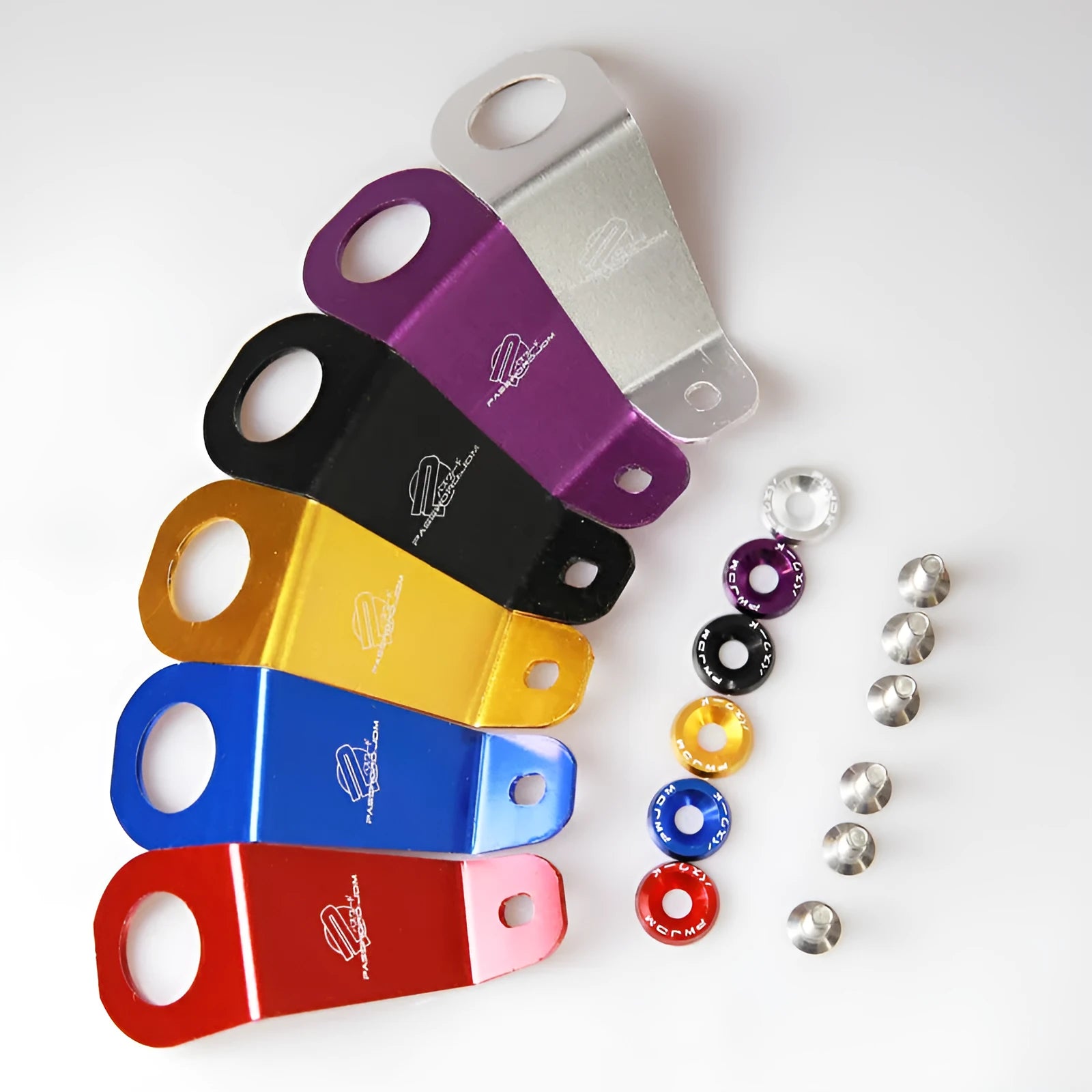 Aluminium alloy radiator bracket for Honda Civic EG car modification in anodized colour.