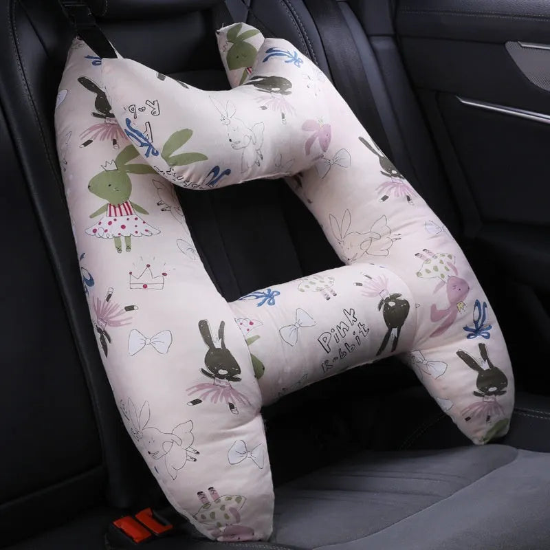 55x70cm car pillow with choice of 20 character patterns including dinosaur, unicorn, and bunny designs