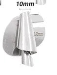 Spiral edge folder sewing hemmer with towel tube sizes from 3MM to 10MM, shown as single or set of eight