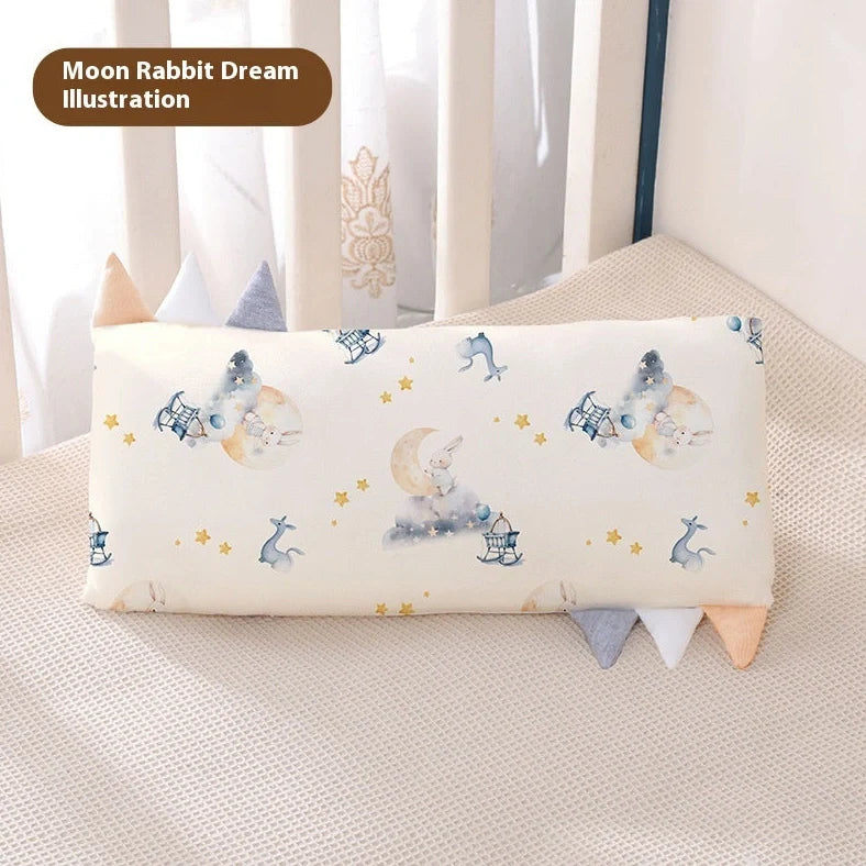 Bamboo fibre children's cartoon pillow with removable cover in three size options