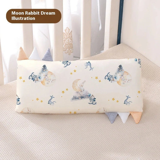 Bamboo fibre children's cartoon pillow with removable cover in three size options