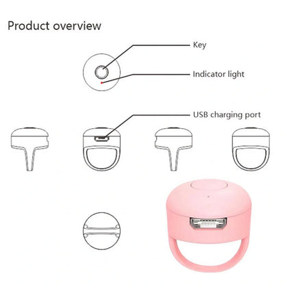 Bluetooth Remote Control Ring for mobile phones in yellow, blue, and pink colors