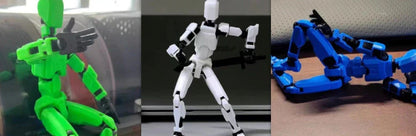 Versatile multi-jointed robotic action figure with customizable posing and design capabilities