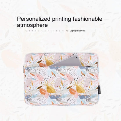 White waterproof 14-inch laptop sleeve with PU leather exterior showing clean design