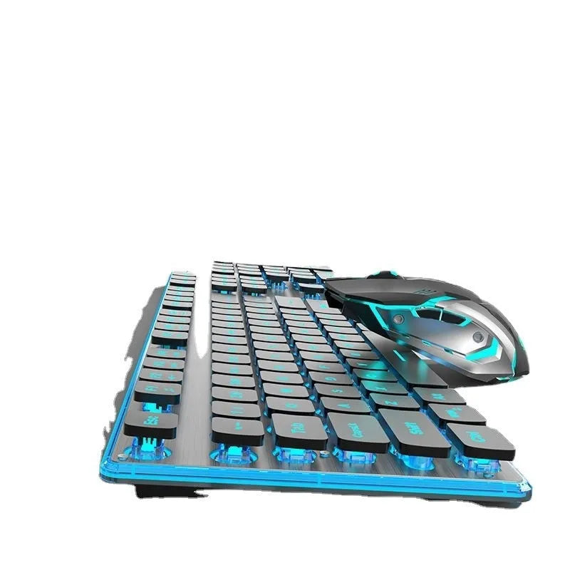 Wireless mute Bluetooth keyboard in cherry blossom pink with backlight and mute button.
