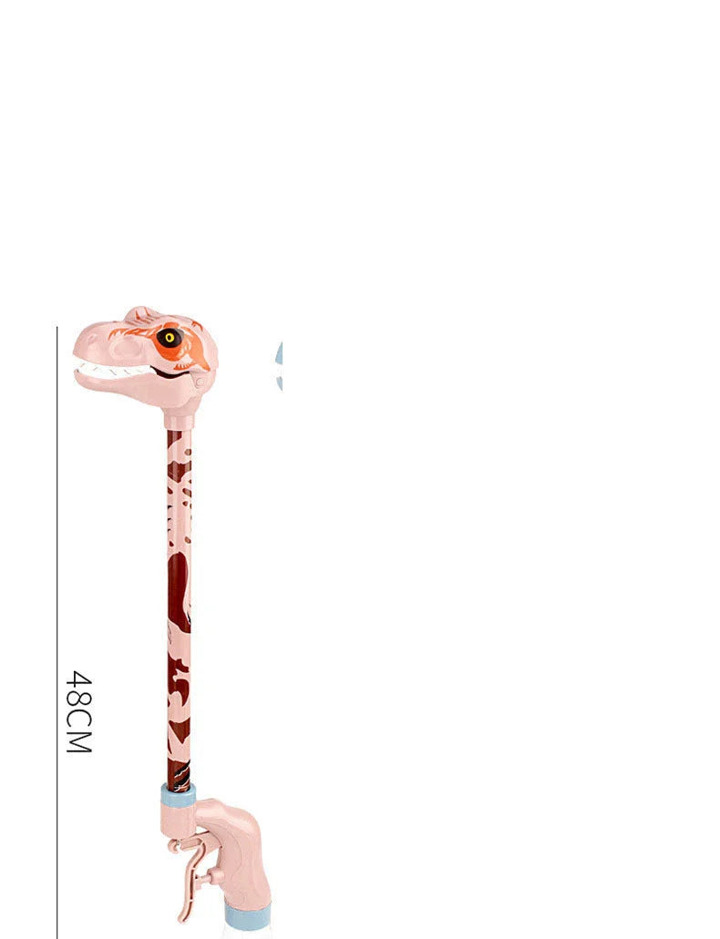 Colorful dinosaur and flamingo-shaped water blasters for kids, perfect for summer water battles and outdoor fun