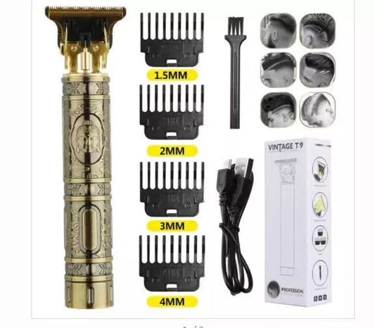 Rechargeable Fashion Hair Clipper Set with washable blade and four limit combs