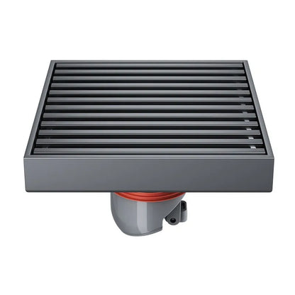 304 stainless steel courtyard deodorant floor drain with 15x15cm gun grey ABS plastic core