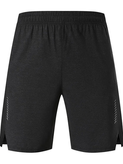 Men's forest green spandex shorts with five-point single layer construction and mid-waist design