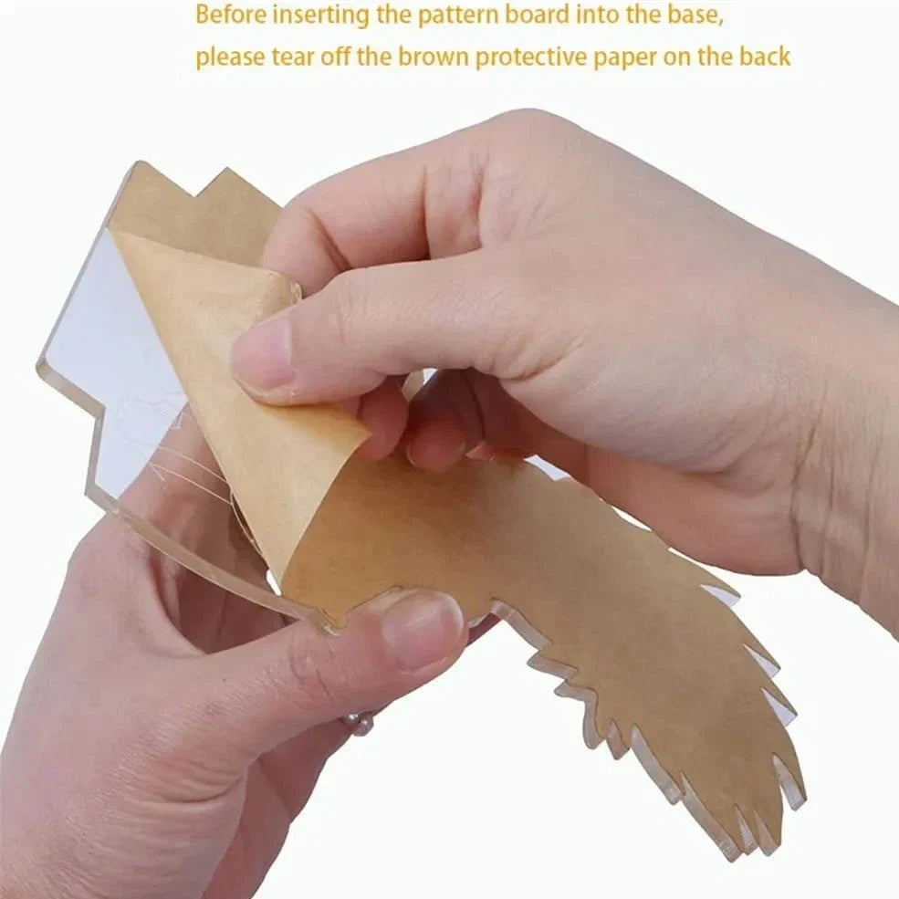 3D acrylic teddy bear LED night light with remote control showing 16 colour options and 85mm base