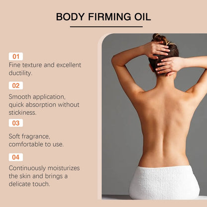 100ml bottle of nourishing and firming body oil with hyaluronic acid for dry skin