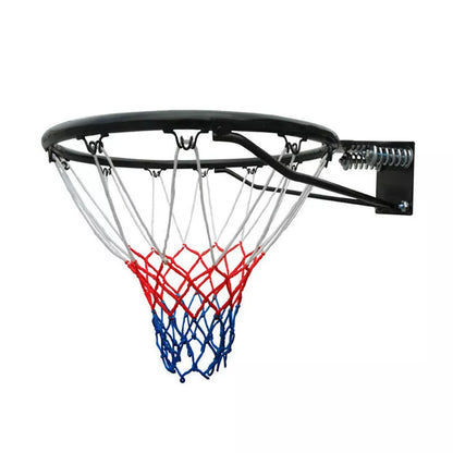 Red steel wall-mounted basketball hoop for training with 45cm inner diameter