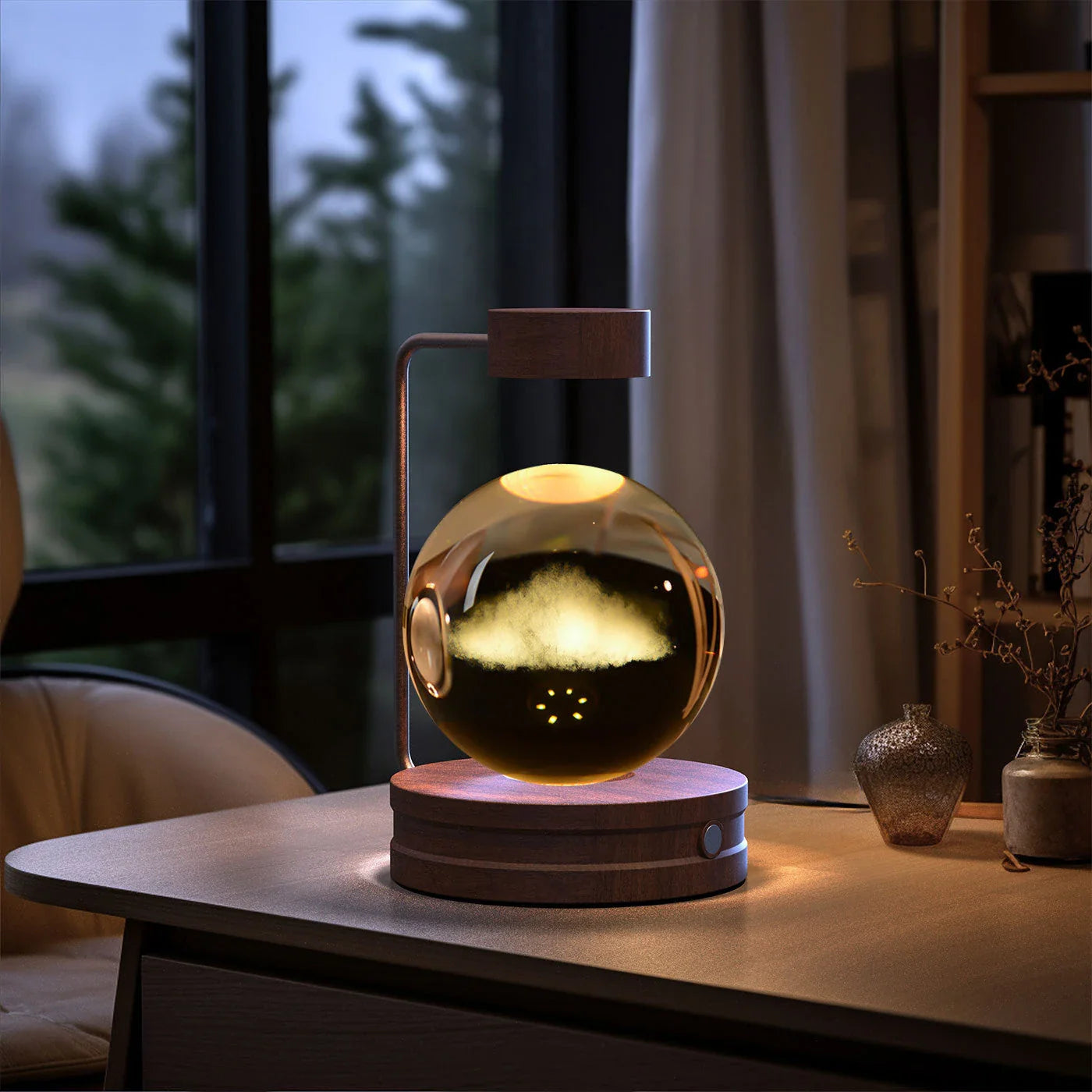 Captivating Crystal Ball Dinosaur Nightlight with Warm, Soothing Glow