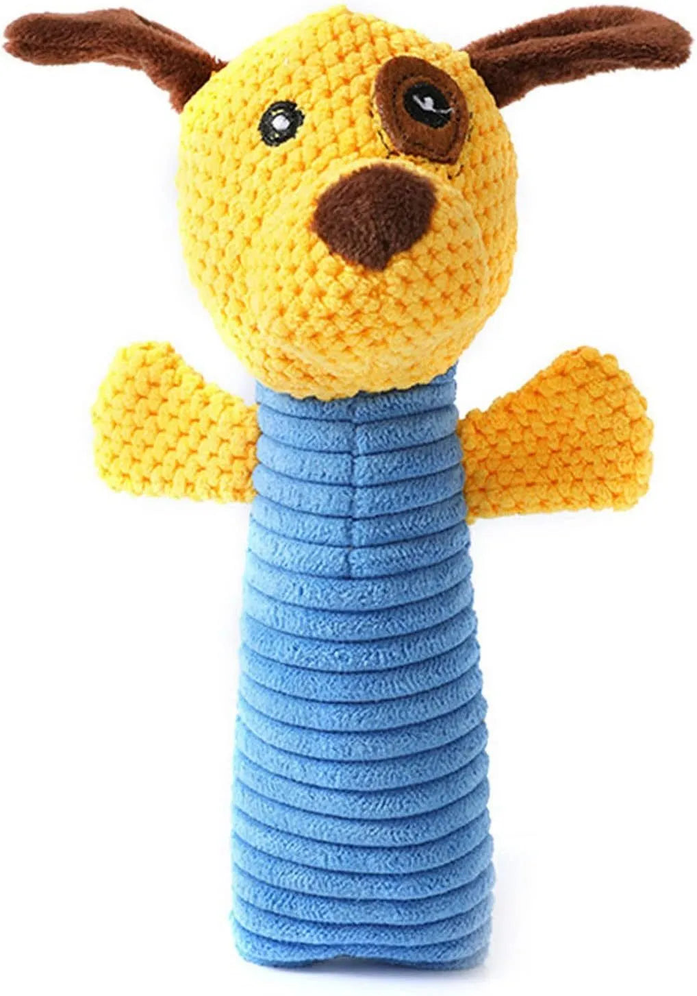 19cm dog dental squeaky toy in calf, frog, or puppy design with plaque-reducing chewing surface