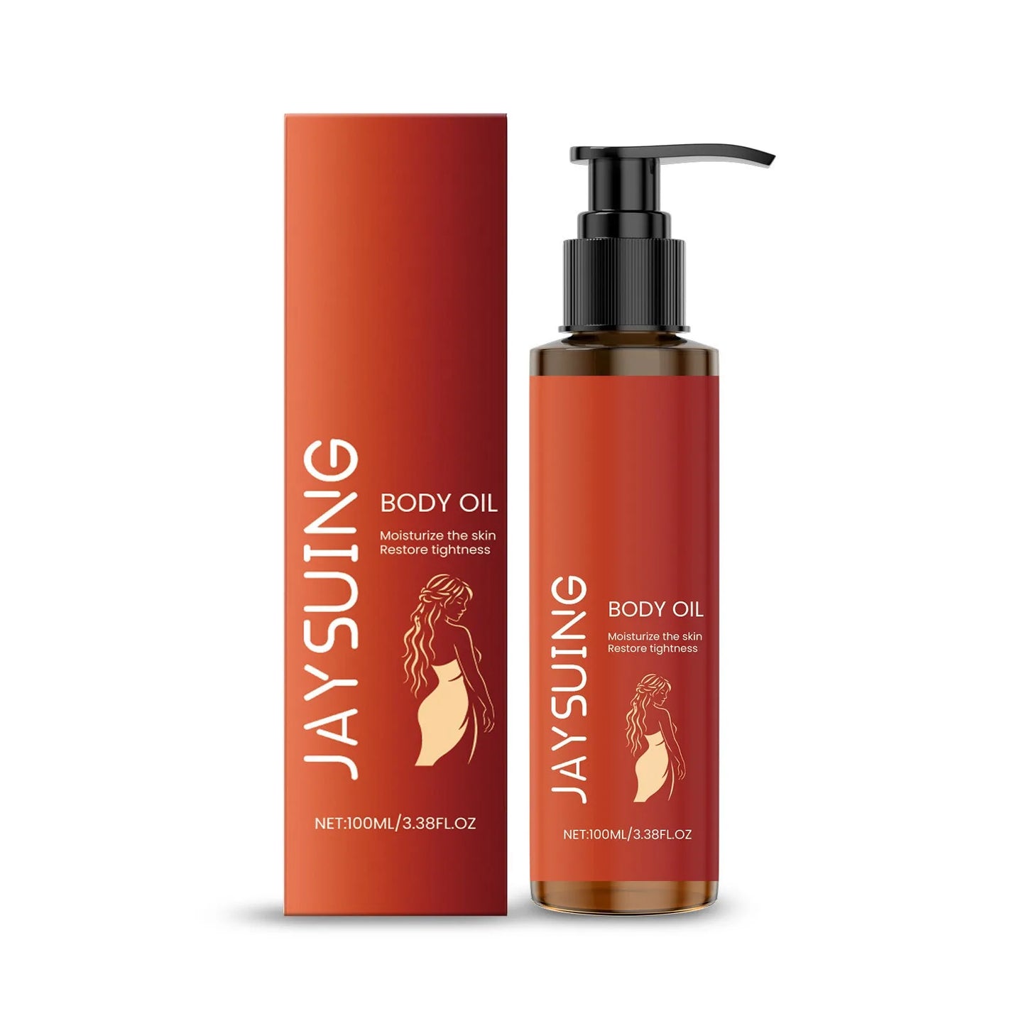100ml bottle of body firming massage oil with rose oil fragrance