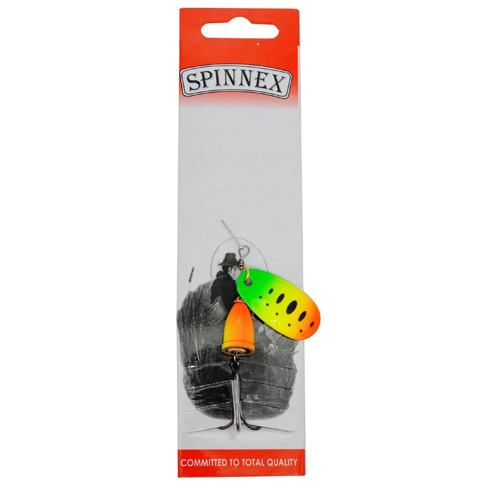 R Composite Rotating Sequins Copper Bell Fishing Lure in multiple metallic colours showing 3# size and construction details