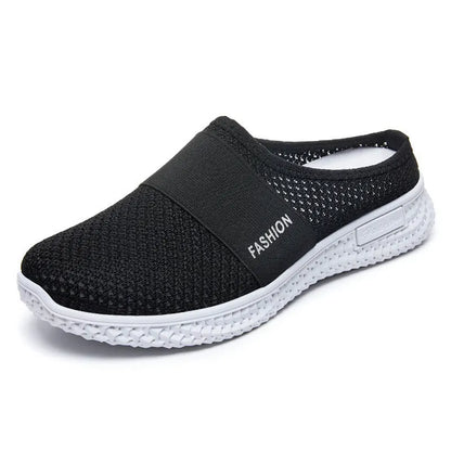 Women's breathable mesh casual shoes with hollow out design and flat heel