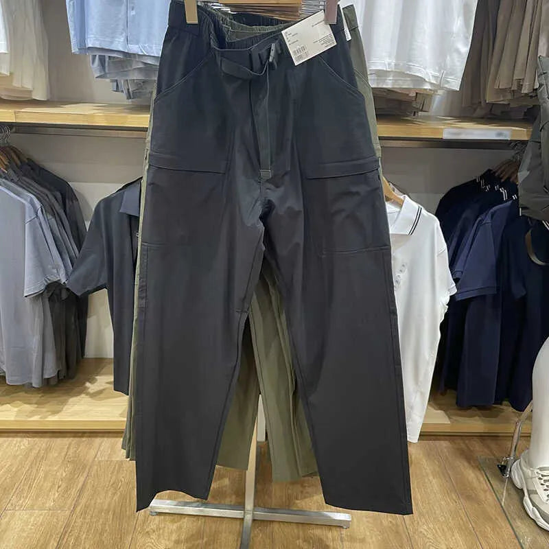 Men's bamboo fibre casual overalls in straight leg design with micro elasticity