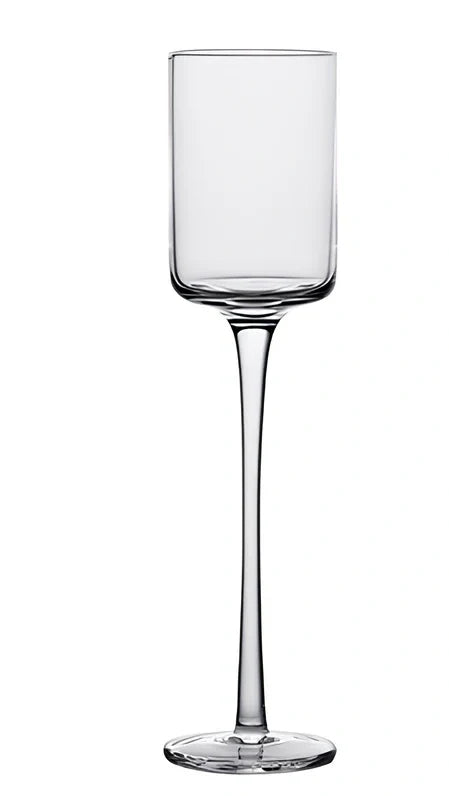 Creative transparent lead-free glass cup with seamless flat base for cocktails, 210ml capacity