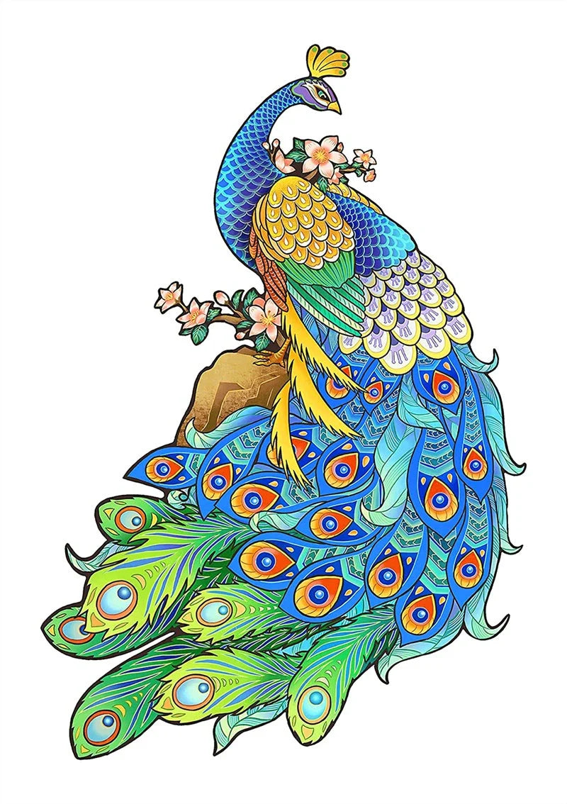 Colorful animal-shaped wooden jigsaw puzzles for kids, educational and fun