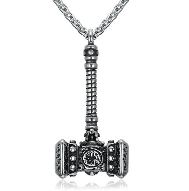 Stainless steel Norse rune necklaces with various Viking symbols and designs