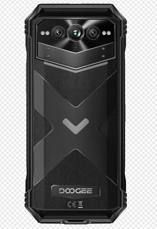 VMAX PRO mobile phone in black or grey colour, showing front view with charger and manual.