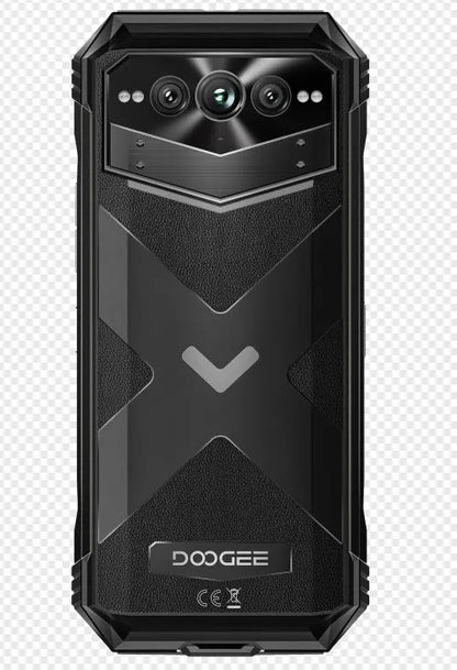 VMAX PRO mobile phone in black or grey colour, showing front view with charger and manual.