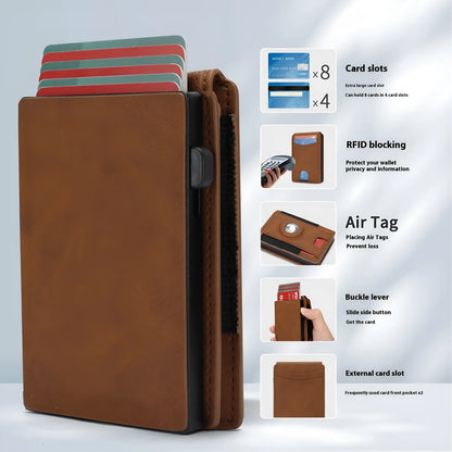 Men's RFID blocking card holder wallet in microfiber available in three colours