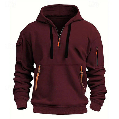 Comfy hooded pullover sweatshirt in various colors and sizes for men and women