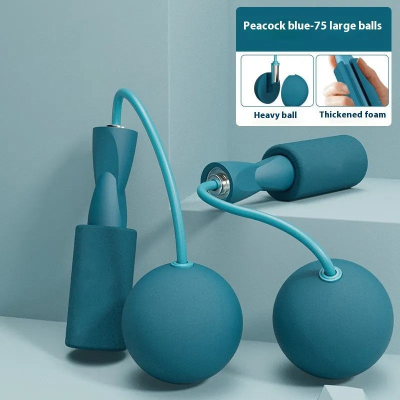 Fitness skipping rope with ball bearing mechanism and ABS plastic handles in adjustable 1.5m length