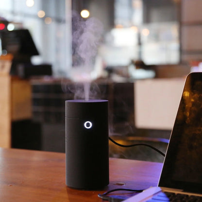 Wood grain ultrasonic aroma diffuser with 150ml water tank and USB connection for car and office use