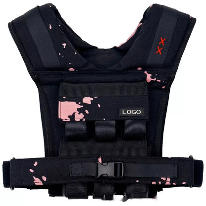 Adjustable Weight Vest for tactical training and outdoor running in black