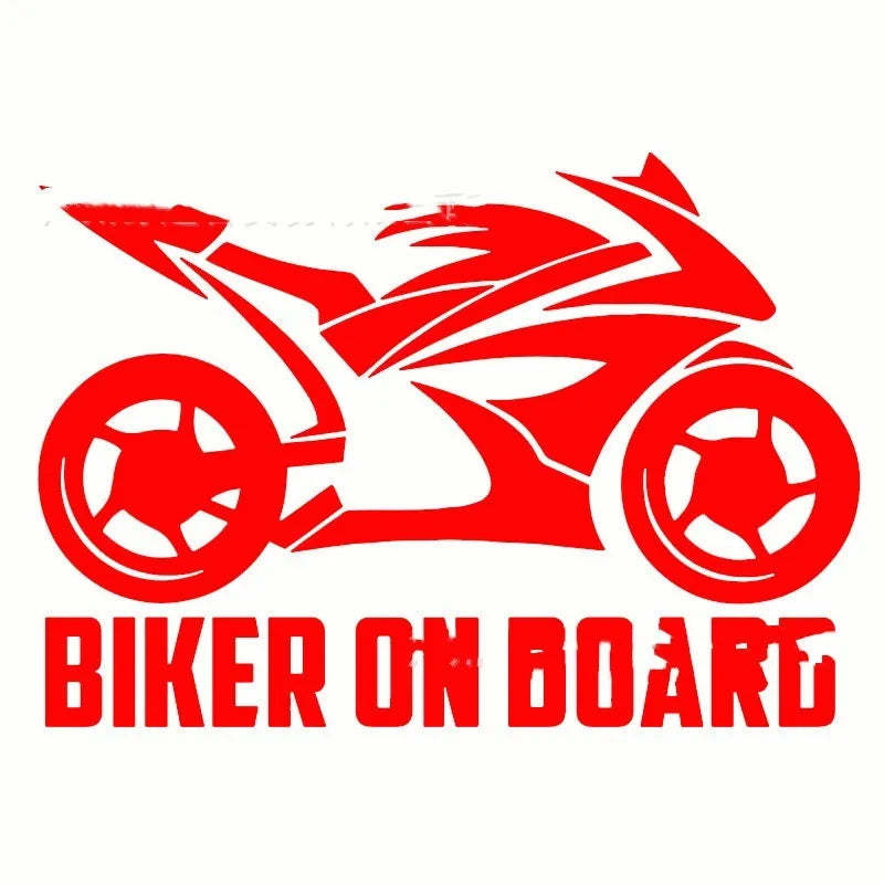 Motorcycle reflective stickers in PET material showing size options and colour variations