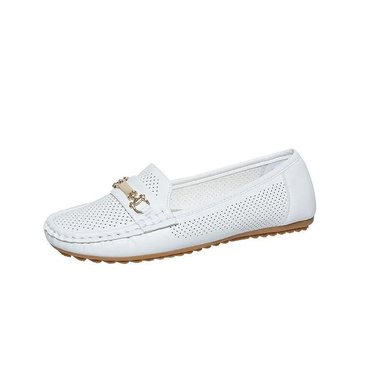 Women's flat casual plus size thin shoes in artificial PU available in white, black, and khaki colours