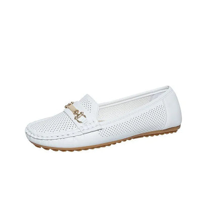 Women's flat casual plus size thin shoes in artificial PU available in white, black, and khaki colours