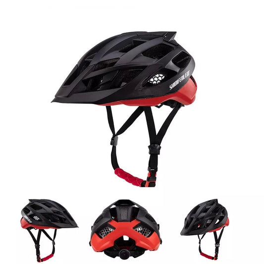 Mountain Cross Country Riding Helmet with ventilation holes and adjustable fit