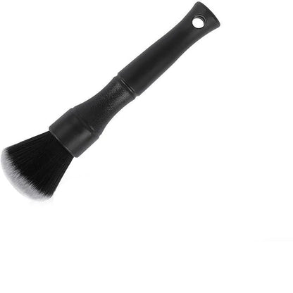 Black car detailing brush with soft pig hair bristles and PP plastic handle in 24cm and 16cm sizes.