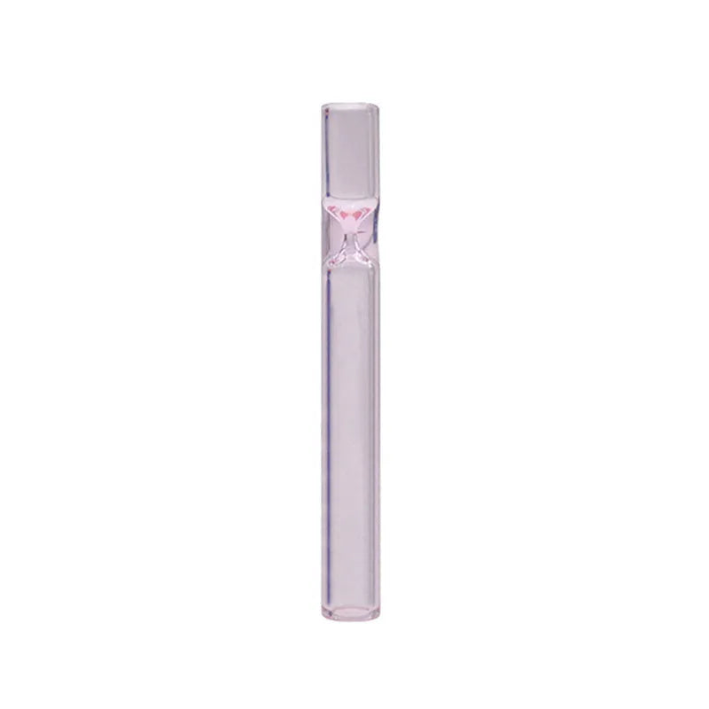 Clear glass telescopic suction nozzle pipe for aromatherapy diffusers in transparent pink colour